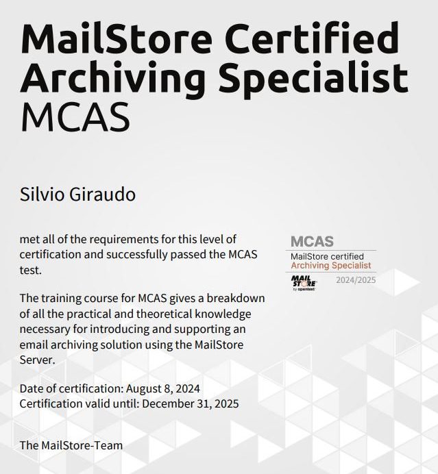 MCAS cert